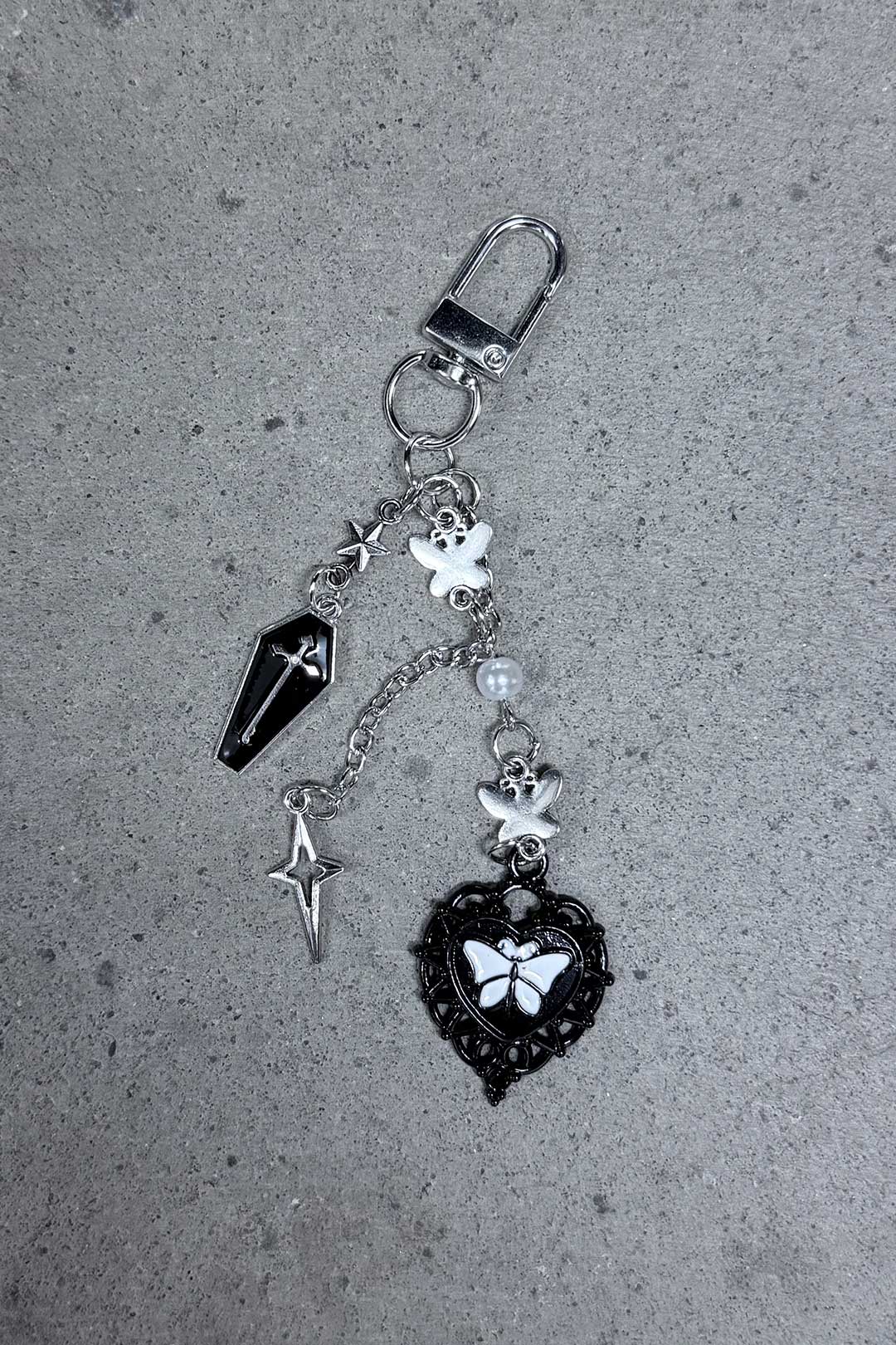 Goth Moth Keychain