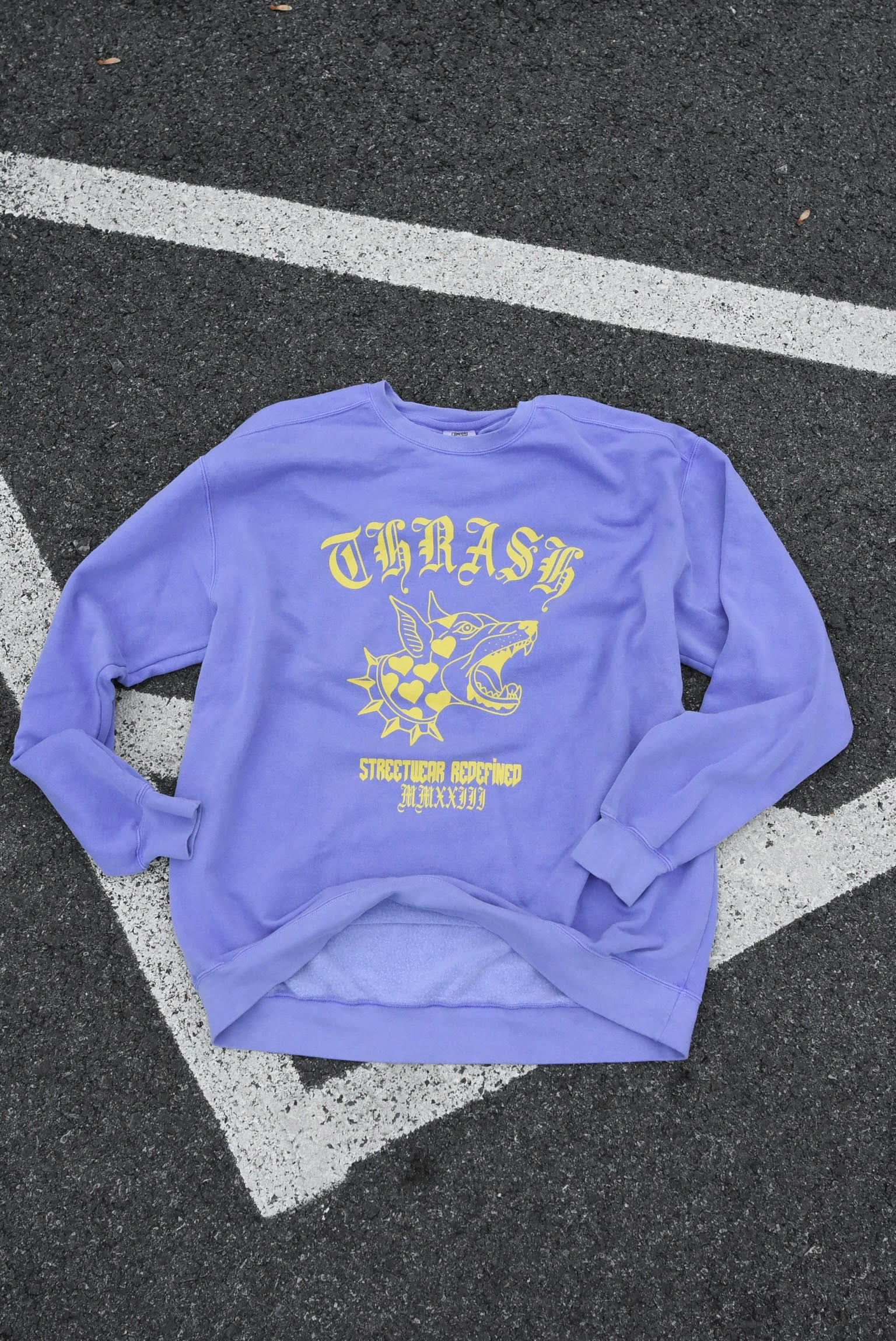 College Vintage Wash Crewneck
