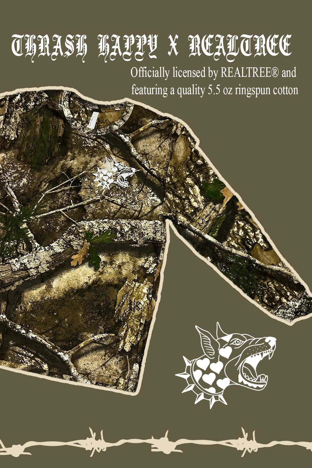 Thrash Happy x REALTREE Unisex Long Sleeve