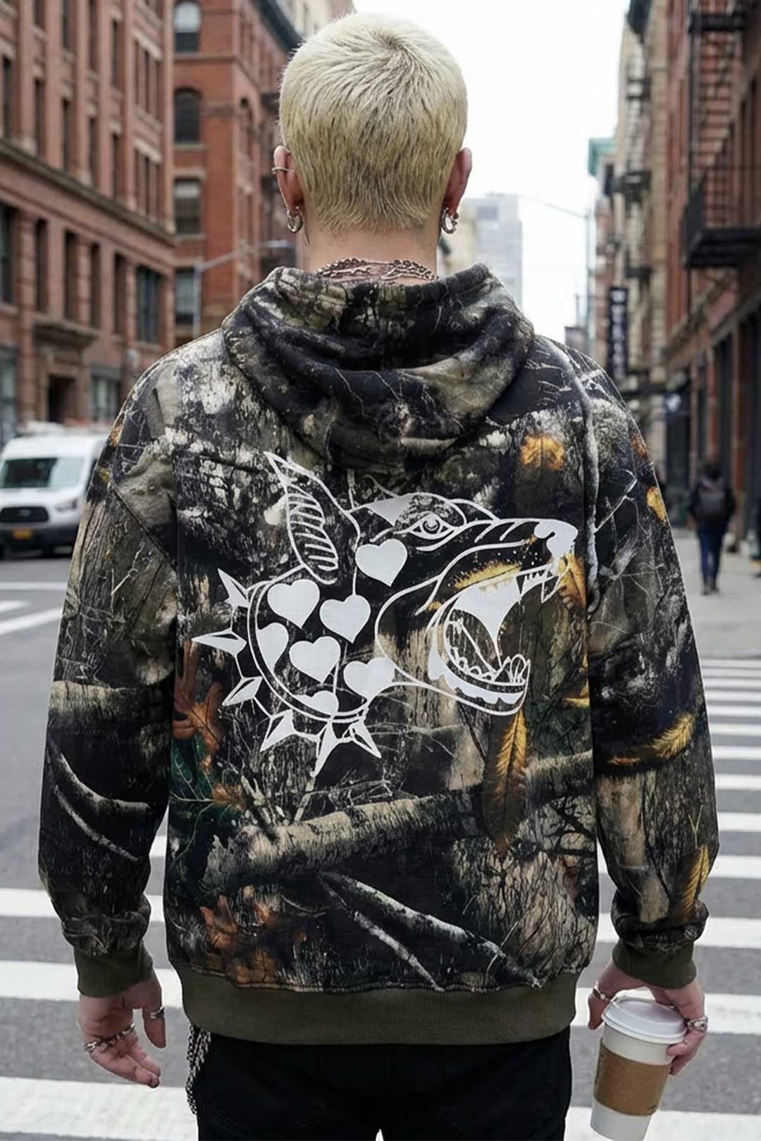 Stealth Heavyweight Oversized Unisex Camo Hoodie