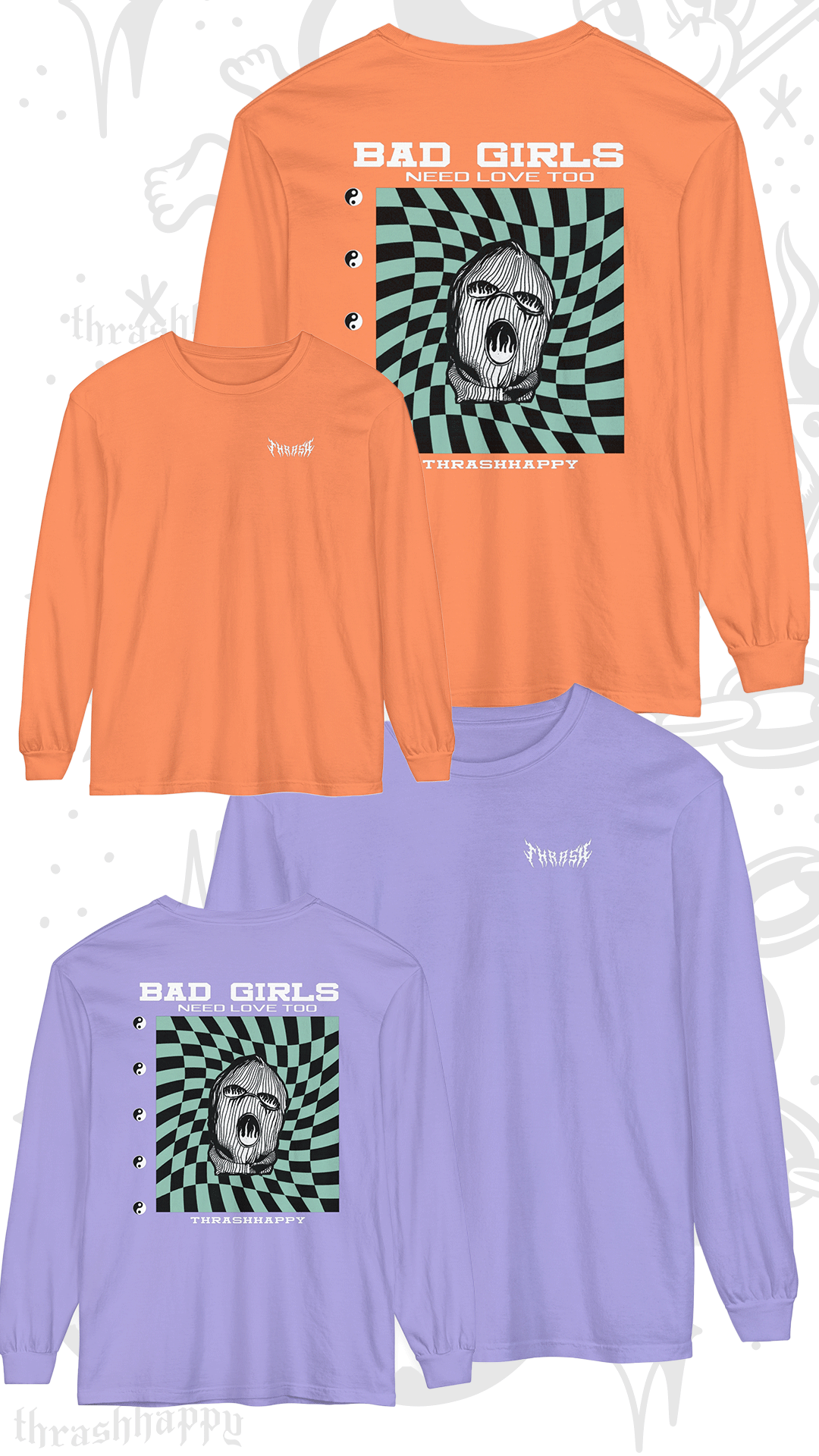 Bad Girls Unisex Garment-dyed Long Sleeve T-Shirt